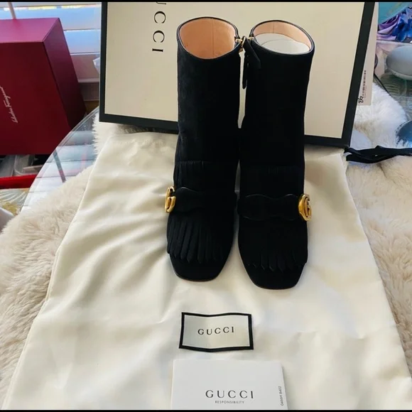 New authentic Gucci Marmont 75 boots - Picture 3 of 5